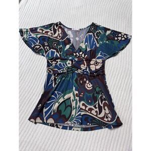 WOMANS MEDIUM Y2K Floral Top By R Jeans